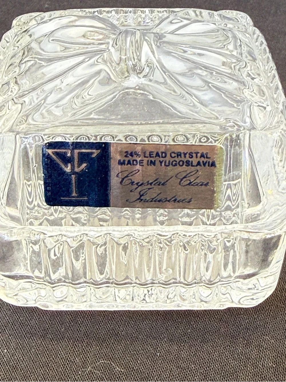 24% Lead Crystal Clear Trinket Box